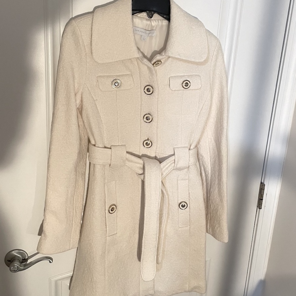 Wool Blend Dress Coat